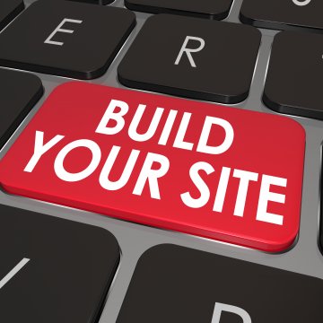 computer laptop keyboard red build your website button key website builders